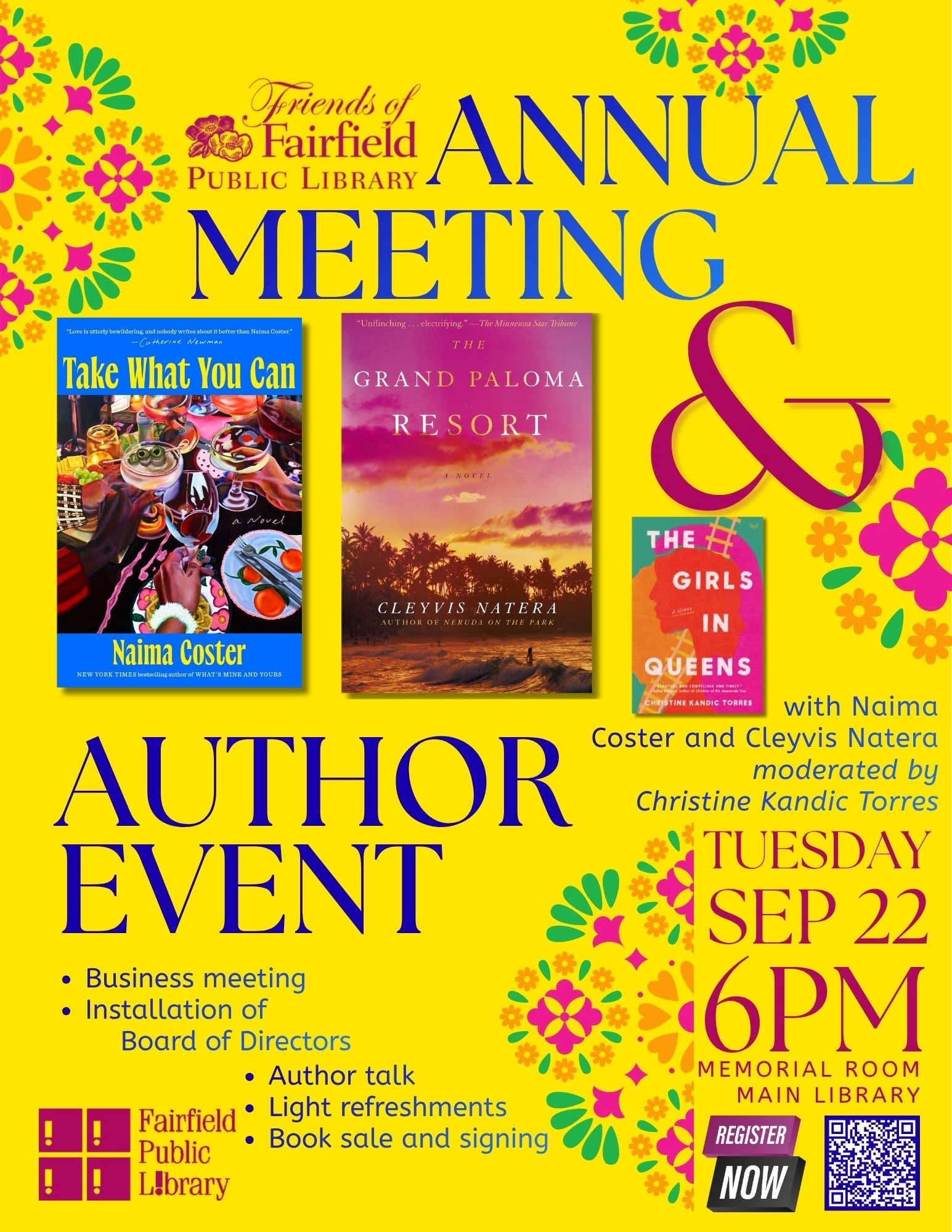 9.22.26 Friends Annual Meeting with book covers