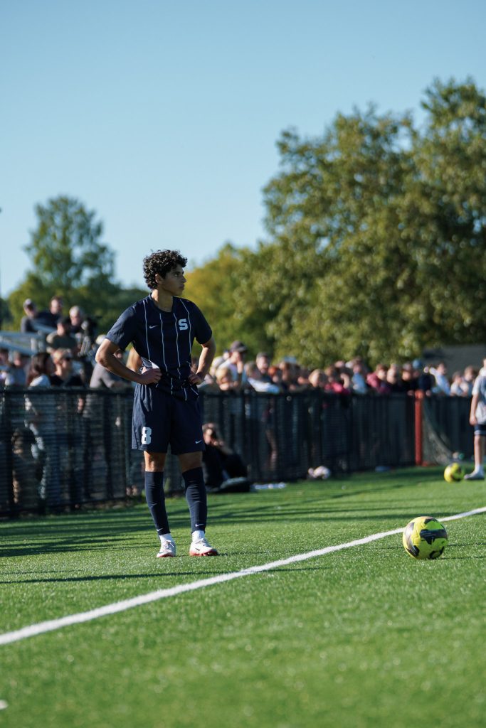 Alex Saleeb assesses his free kick options - Photo Paolo Caniato
