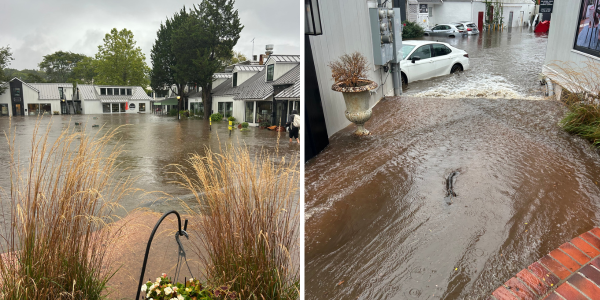 Flooding at Sconset Square - Photos Sal Liccione
