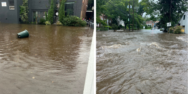 Flooding on Church Lane and Myrtle Avenue - Photos Sal Liccione