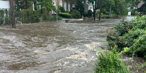 Flooding on Myrtle Avenue, near Church Lane, Sept. 12, 2026 - Photo Sal Liccione