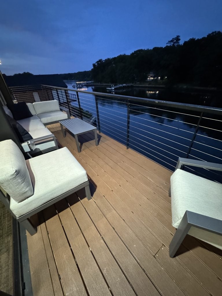 The view of the Saugatuck from the balcony at 257 Riverside Ave.