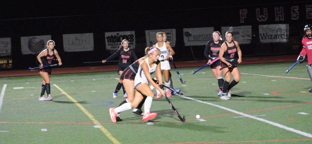 Ava Pattinson takes on the Warde defense - Photo Andy Hutchison